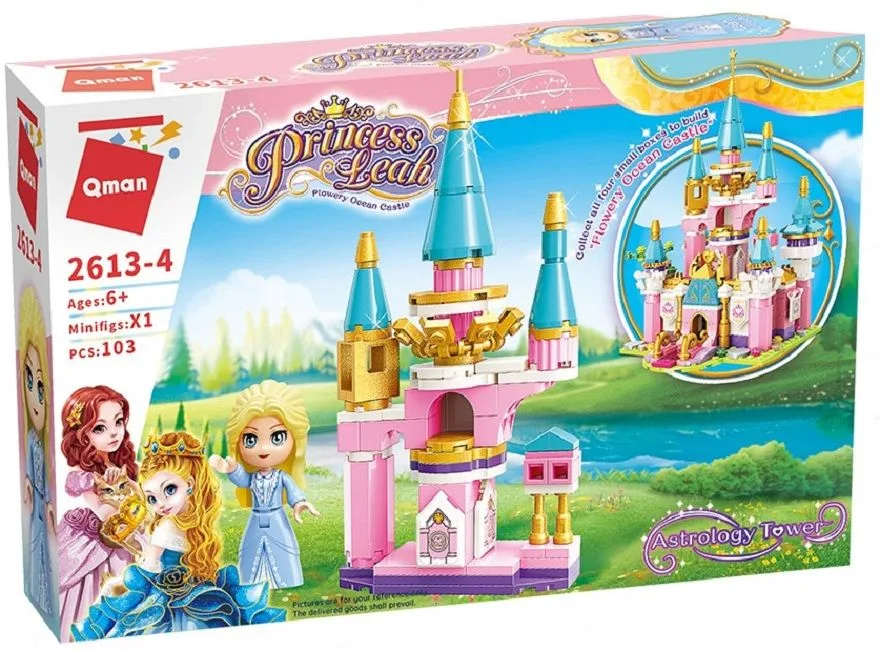 Конструктор, Qman, Princess Leah, Цветен океански замък, Астрологична кула, 103 части