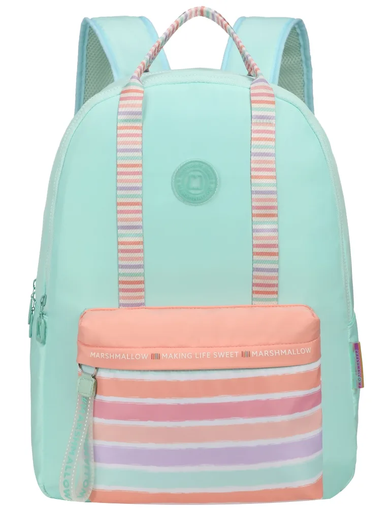 Ученическа раница, Marshmallow, Stripes Mint, 43 x 33 x 16 см