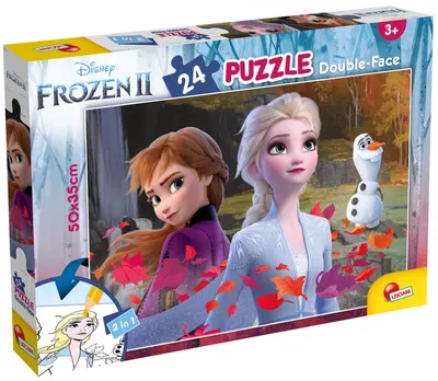 Пъзел, Lisciani, Frozen 2, Двулицев пъзел 24 части