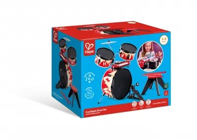 Музикална играчка, Hape, Комплект барабани