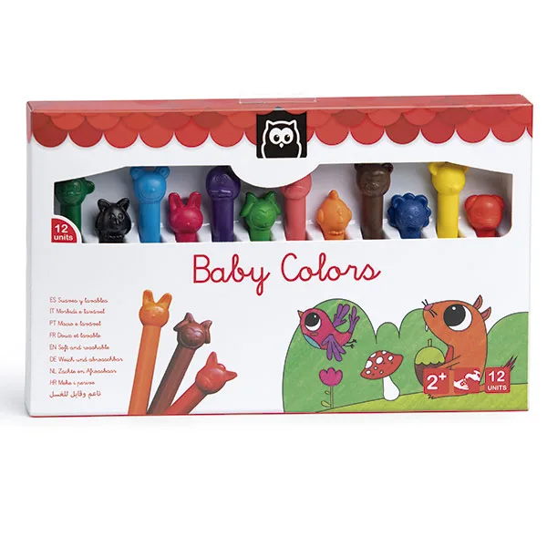 Комплект цветни пастели, Eurekakids, 12 цвята