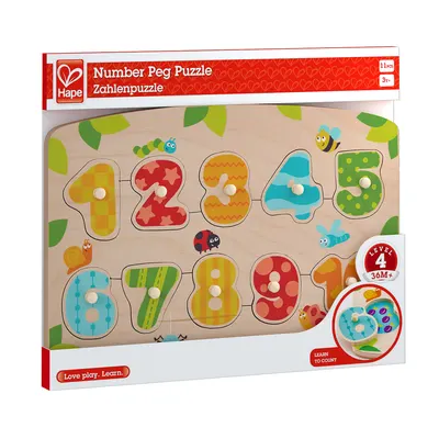 Дървен пъзел, Hape, Цифри, 11 части