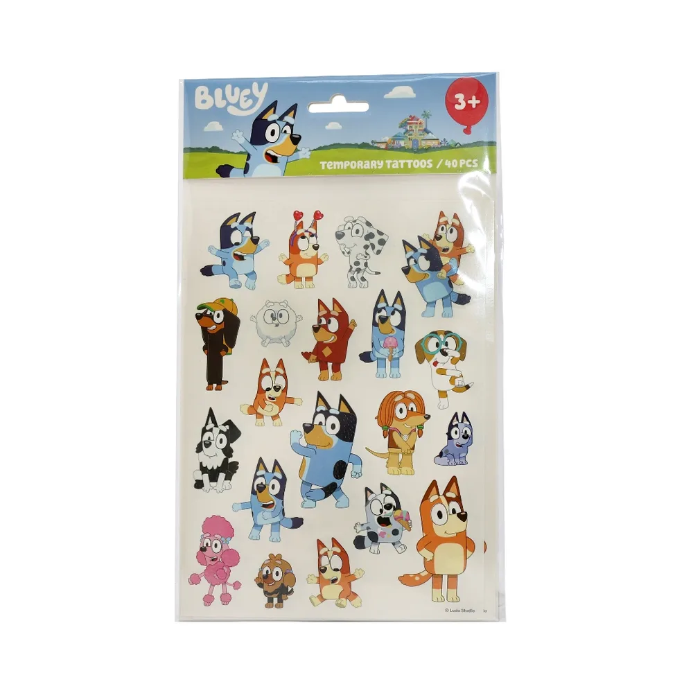 Детски временни татуировки Bluey, 40 бр.