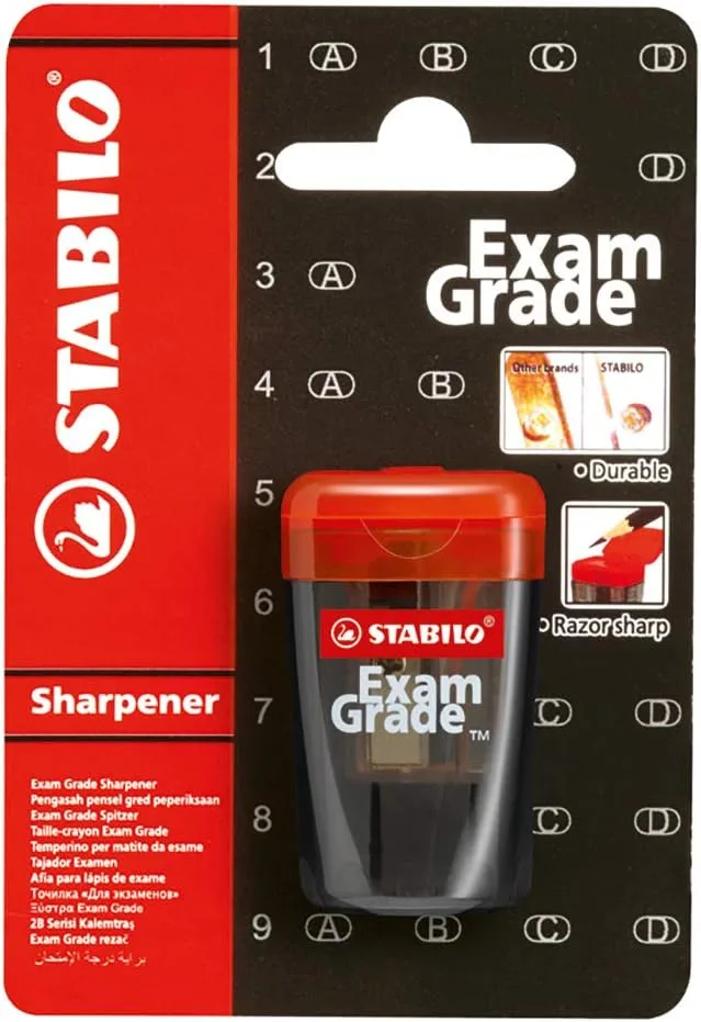 Острилка с контейнер, Stabilo, Exam Grade, Блистер