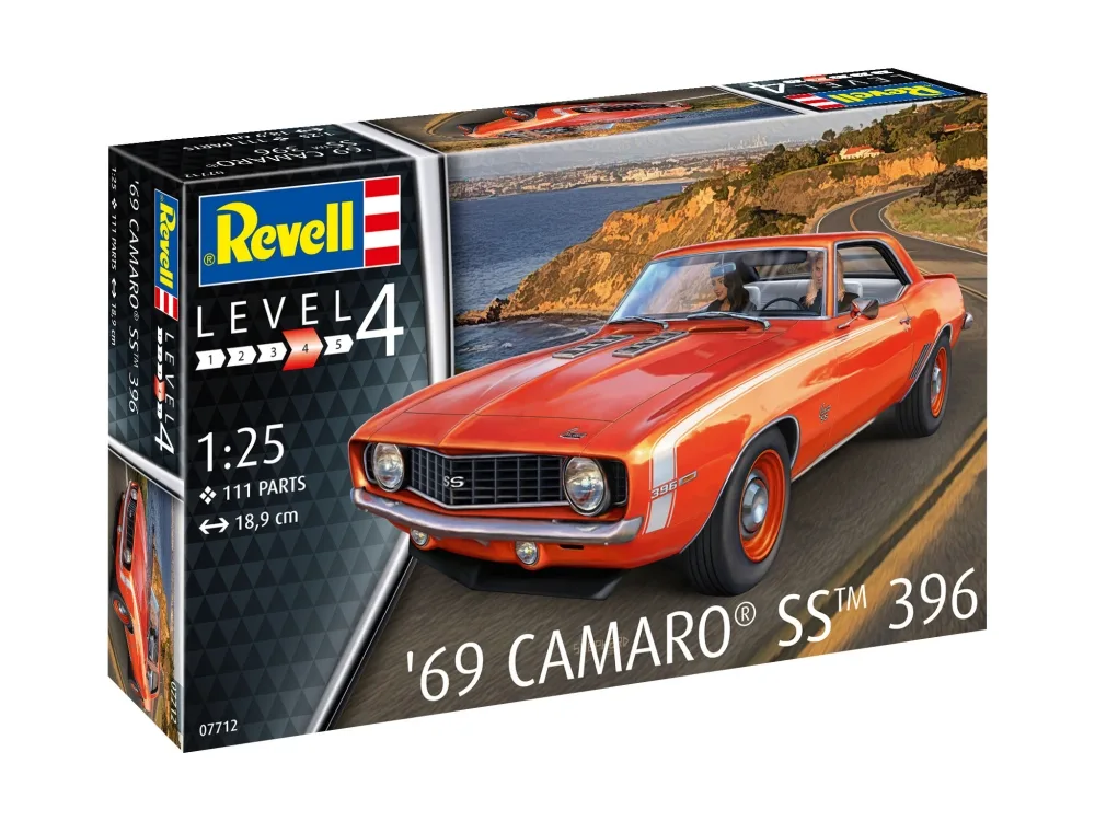 Сглобяем модел, Revell, Chevrolet Camaro SS 396 1969г, 111 части