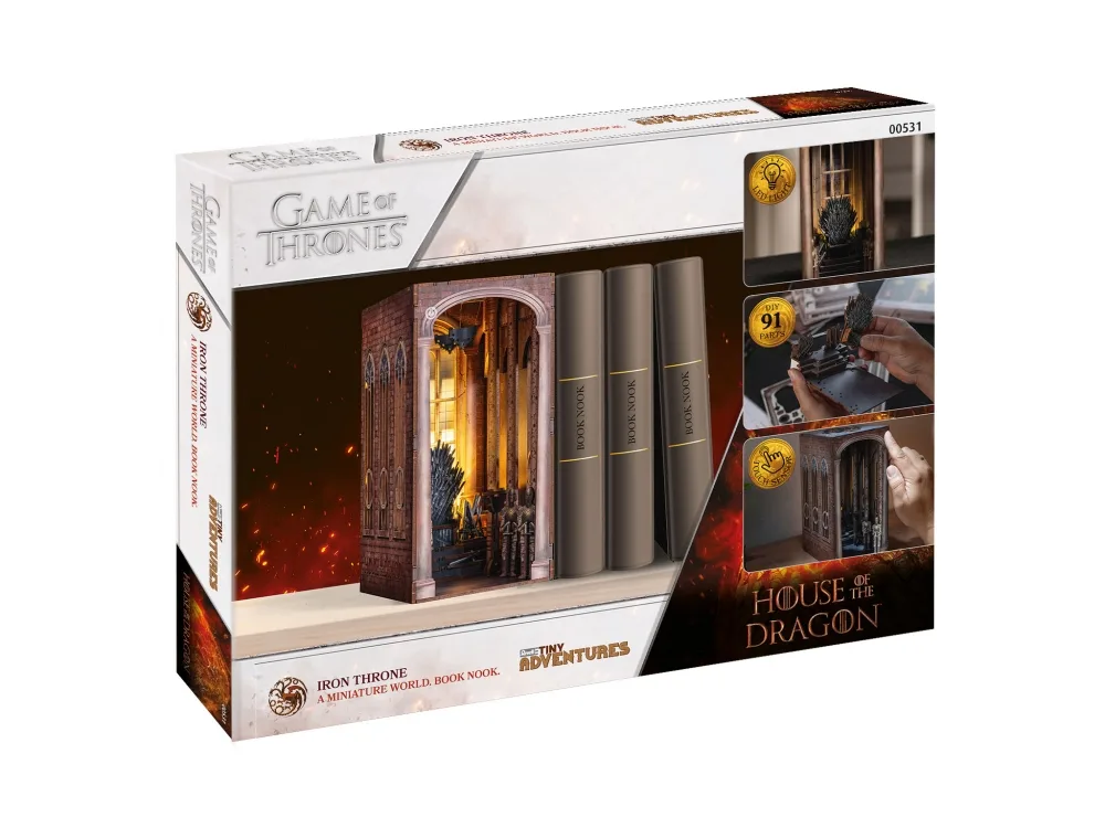Сглобяем модел с LED светлина, Revell, House of the Dragon, Железният трон, Малки светове за сглобяване, 91 части