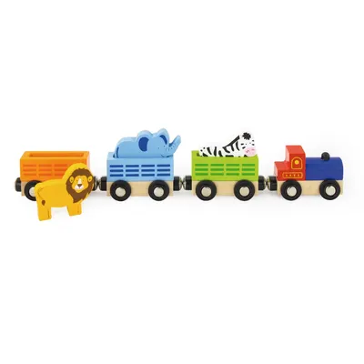 Дървено влакче с животни Train Set Accessory - Wild Animals