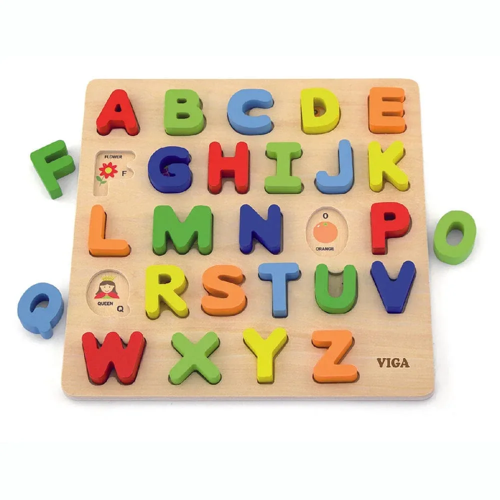 Дървен пъзел от Viga Toys - английски главни букви