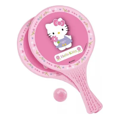 Комплект от 2 ракети и топче за игра - Hello Kitty