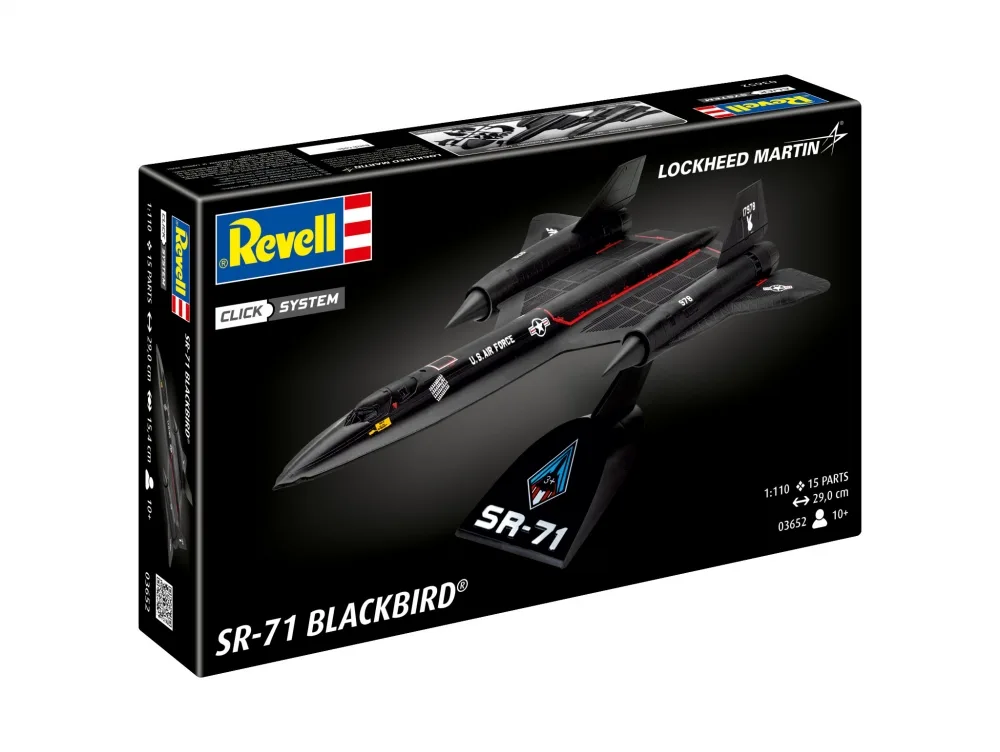 Сглобяем модел, Revell, Самолет Lockheed SR-71 Blackbird, 15 части