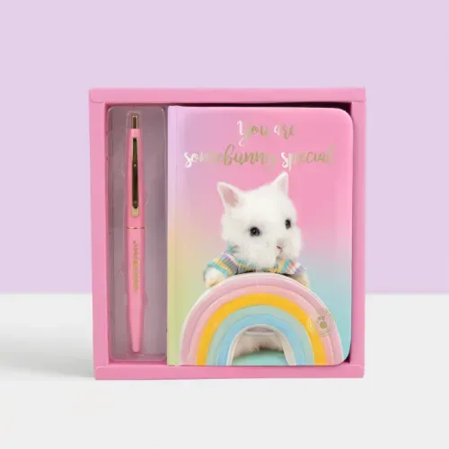 Комплект тефтерче с химикалка в кутия, Зайчето BunBun