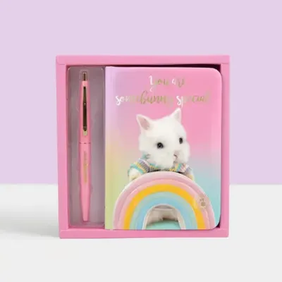 Комплект тефтерче с химикалка в кутия, Зайчето BunBun