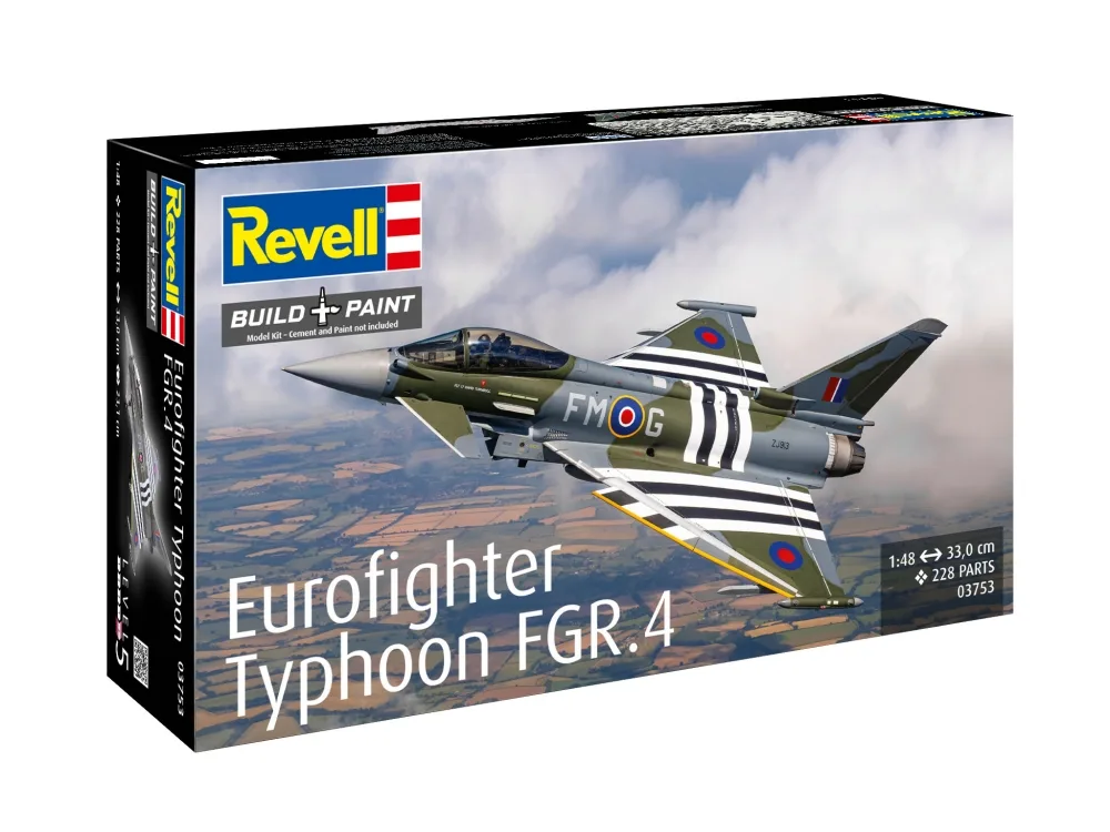 Сглобяем модел, Revell, Самолет, Eurofighter Typhoon FGR.4, 228 части