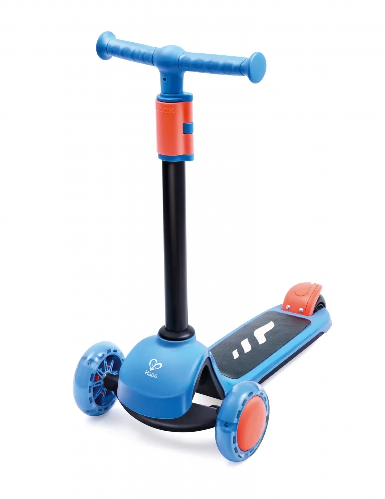 Детска тротинетка, Hape, Синя със светещи колела