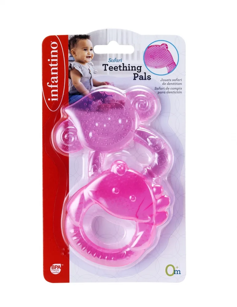 Комплект бебешки гризалки, Infantino, Сафари, 2 броя