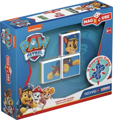 Магнитен конструктор, Geomag, Magicube, Paw Patrol, Скай и Роки, 3 части