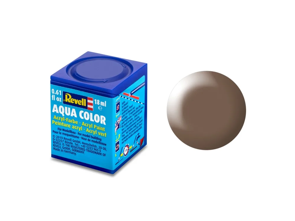 Акрилна боя, Revell, Aqua Color, Копринено кафяво, 18 мл