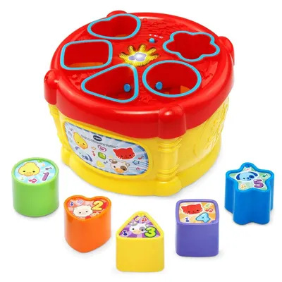 Интерактивна играчка, Vtech, Музикален барабан и сортер, 20 x 20 x 10.5 cm