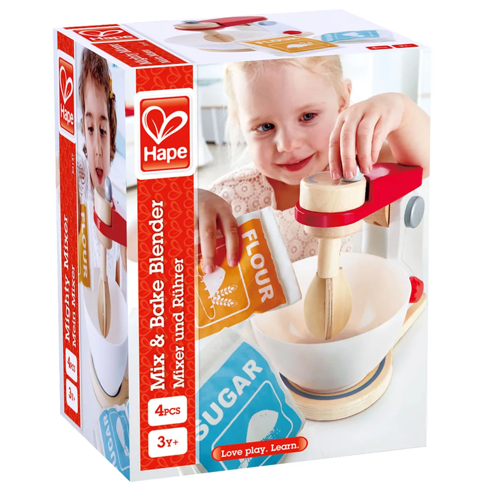 Игрален комплект, Hape, Дървен миксер, 4 части