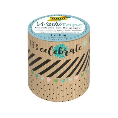 Tиксо WASHI TAPE, крафт хартия, Рожден ден I