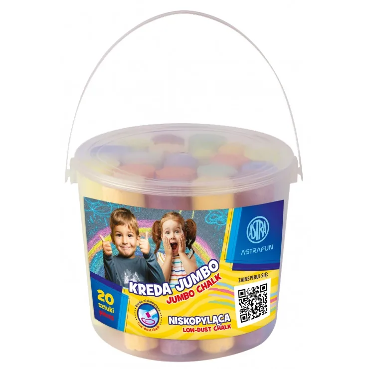 Комплект тебешири в кофа, Astra, Jumbo, 20 броя