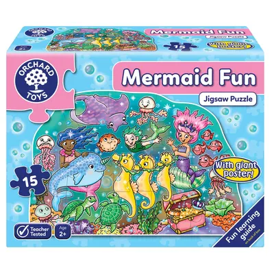 Детски пъзел, Orchard Toys, Забавление с русалки, 15 части