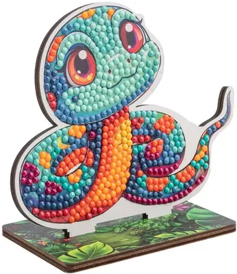 Комплект за диамантена бродерия, Craft Buddy, Crystal Art Buddies, Змия, 7 части