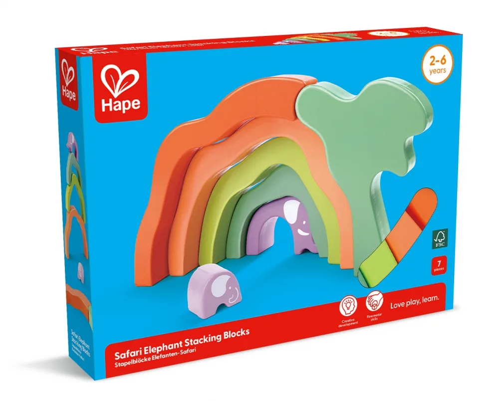 Форми за подреждане, Hape, Сафари Слон, 7 части