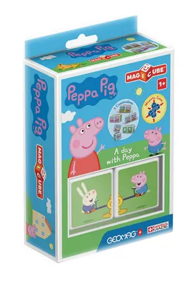 Магнитен конструктор, Geomag, Magicube, Peppa Pig, Един ден с Пепа Пиг, 2 части