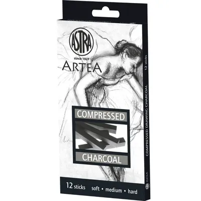 Комплект компресирани въглени, Astra, 12 бр.