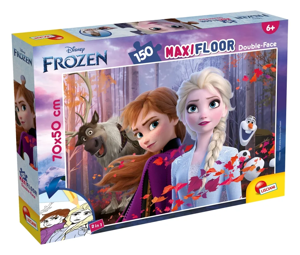 Пъзел, Lisciani, Frozen, Двулицев пъзел 150 части