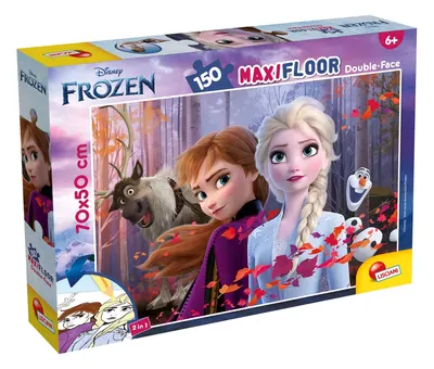 Пъзел, Lisciani, Frozen, Двулицев пъзел 150 части