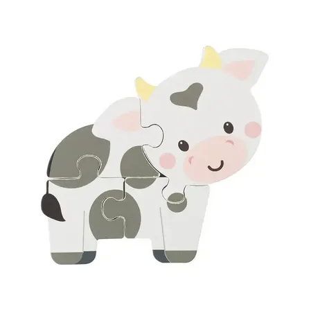Дървен пъзел "Крава"- Farmyard Animals