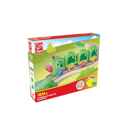 Дървен комплект, Hape, Влакче гъсеничка