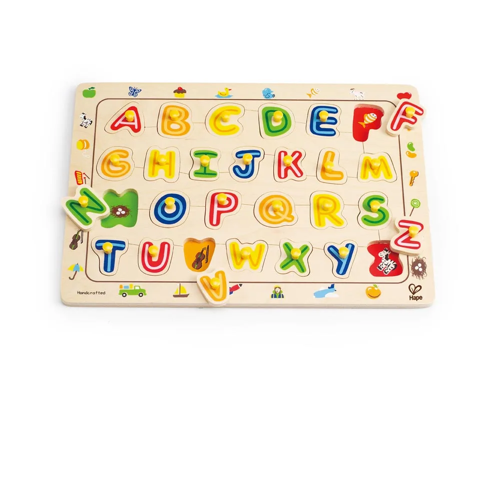 Дървен пъзел, Hape, Азбука малки букви