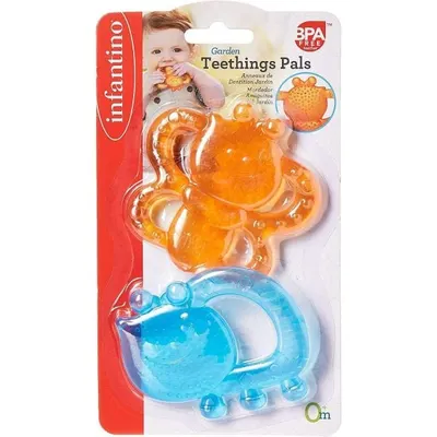 Комплект бебешки гризалки, Infantino, Градина, 2 броя