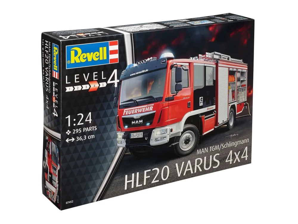 Сглобяем модел, Revell, Пожарникарски камион Schlingmann HLF 20 Varus 4x4, 295 части