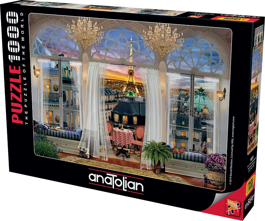 Пъзел, Anatolian, Изглед от тераса в Париж, 1000 части