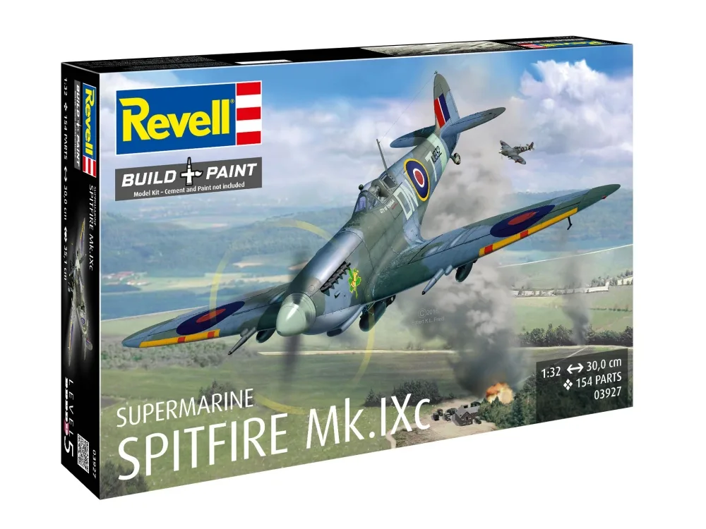 Сглобяем модел, Revell, Изтребител Spitfire Mk.IXc, 154 части