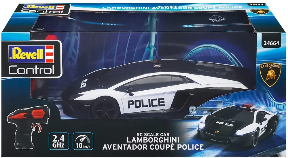 Автомобил с радио управление, Revell, Автомобил Lamborghini Aventador Coupe Police, RC