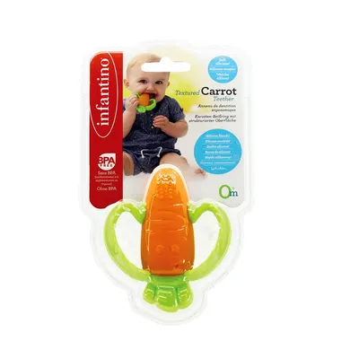 Силиконова бебешка гризалка, Infantino, Морков