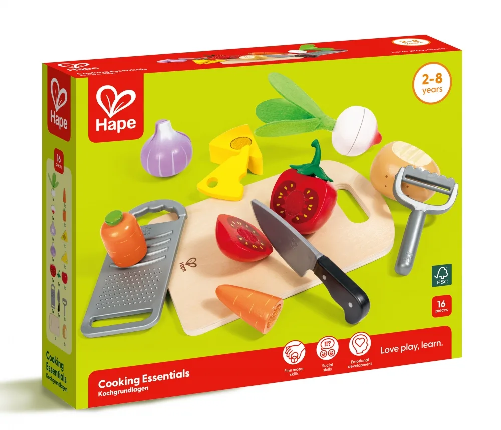Игрален комплект, Hape, Зеленчуци, 16 части