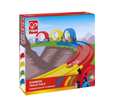 Комплект дъгови ЖП линии, Hape, 4 части