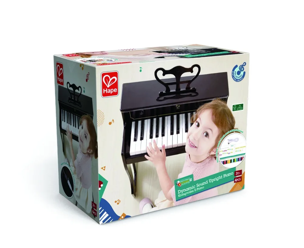 Дървено пиано и стол, Hape, Черно