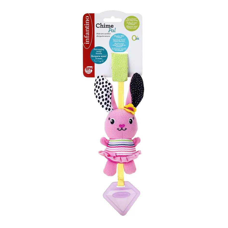 Бебешка мека сензорна играчка, Infantino, Зайче