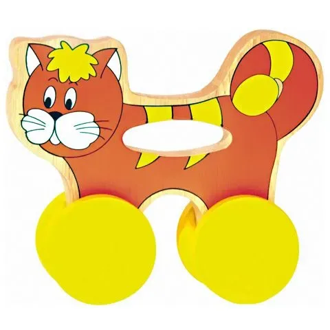 Играчка за дърпане с дръжка "Коте"