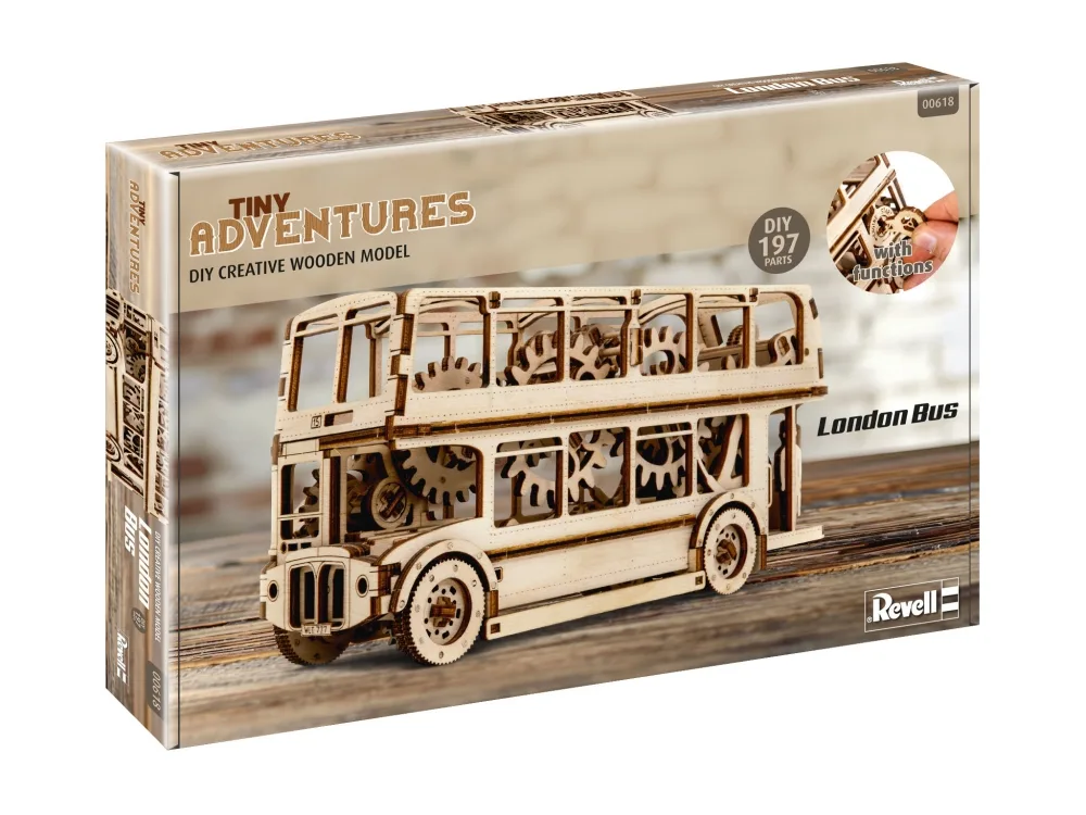 Сглобяем модел от дърво, Revell, Малки приключения, Лондонски автобус, 216 части