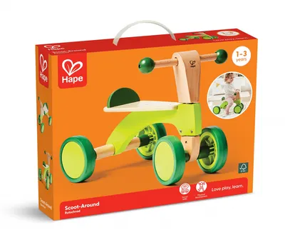 Дървено колело, Hape, Без педали, 52 х 32,6 х 38,3 см