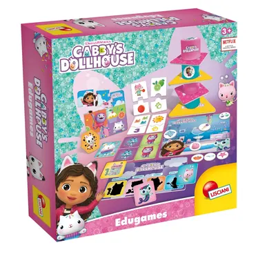 Комплект образователни игри, Lisciani, Gabby's Dollhouse, Колекция от 10 игри