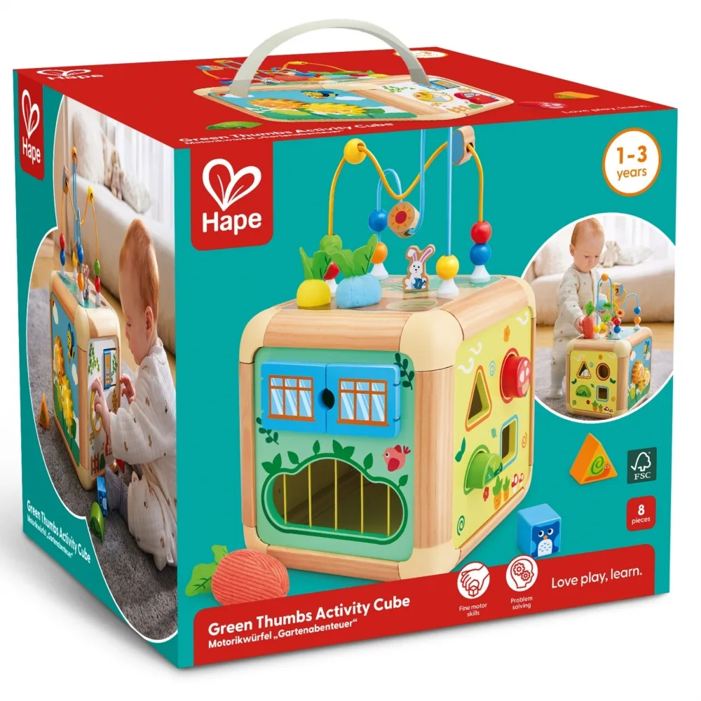 Занимателен куб, Hape, Център с активности, 8 части